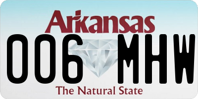 AR license plate 006MHW