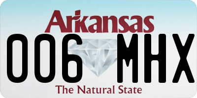 AR license plate 006MHX