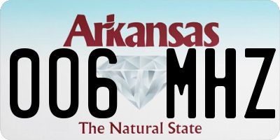 AR license plate 006MHZ