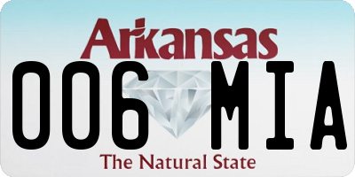 AR license plate 006MIA