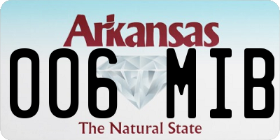 AR license plate 006MIB
