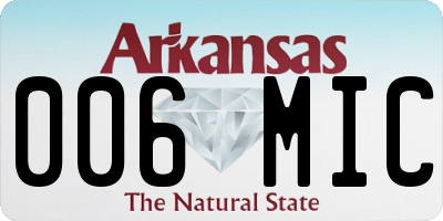 AR license plate 006MIC