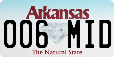 AR license plate 006MID