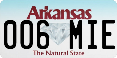 AR license plate 006MIE
