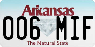 AR license plate 006MIF