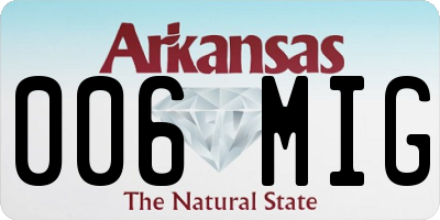 AR license plate 006MIG