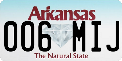 AR license plate 006MIJ