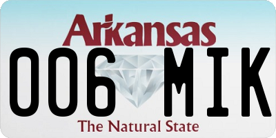 AR license plate 006MIK