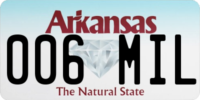 AR license plate 006MIL