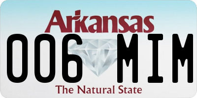 AR license plate 006MIM