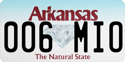 AR license plate 006MIO