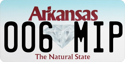 AR license plate 006MIP