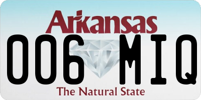 AR license plate 006MIQ