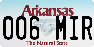 AR license plate 006MIR
