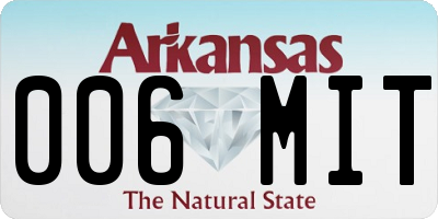 AR license plate 006MIT