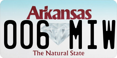 AR license plate 006MIW
