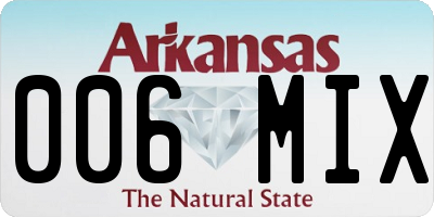 AR license plate 006MIX