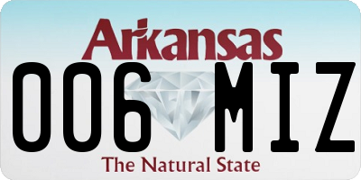 AR license plate 006MIZ
