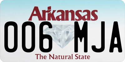 AR license plate 006MJA