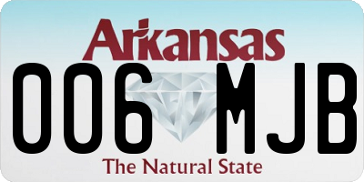 AR license plate 006MJB