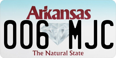 AR license plate 006MJC