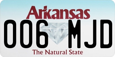 AR license plate 006MJD