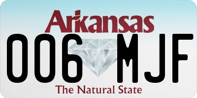 AR license plate 006MJF