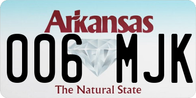 AR license plate 006MJK