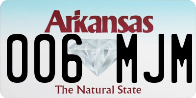 AR license plate 006MJM
