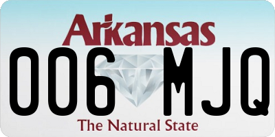 AR license plate 006MJQ