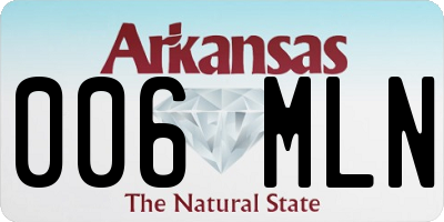 AR license plate 006MLN