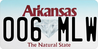 AR license plate 006MLW