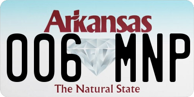 AR license plate 006MNP