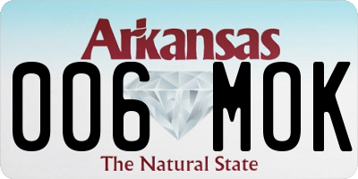 AR license plate 006MOK