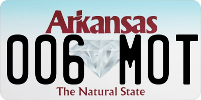 AR license plate 006MOT