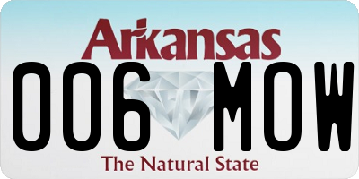 AR license plate 006MOW