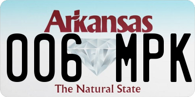 AR license plate 006MPK