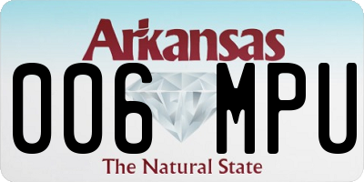 AR license plate 006MPU