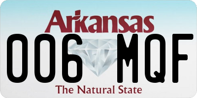 AR license plate 006MQF