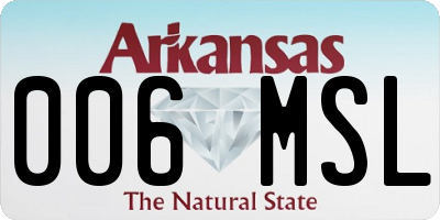 AR license plate 006MSL
