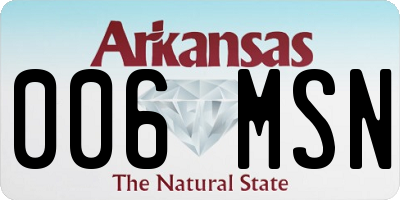 AR license plate 006MSN