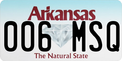 AR license plate 006MSQ