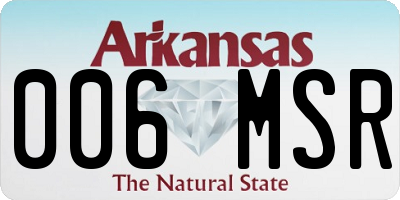 AR license plate 006MSR