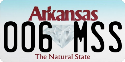 AR license plate 006MSS