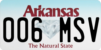 AR license plate 006MSV
