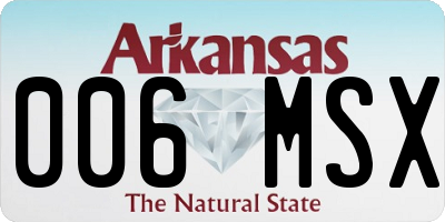 AR license plate 006MSX