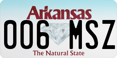 AR license plate 006MSZ
