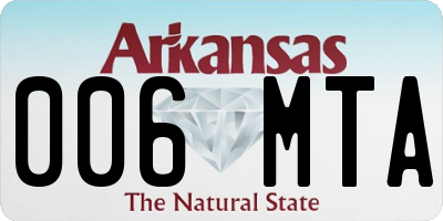 AR license plate 006MTA