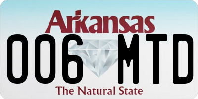 AR license plate 006MTD