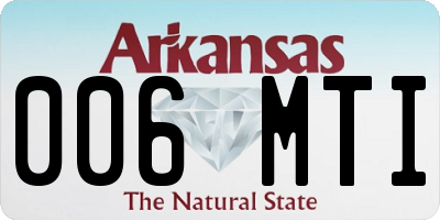 AR license plate 006MTI